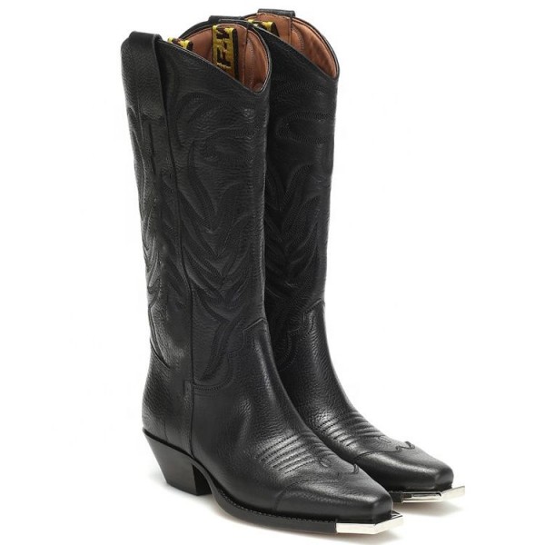 Fashion chaussure femme winter genuine leather western cowboy women chukka boots 
