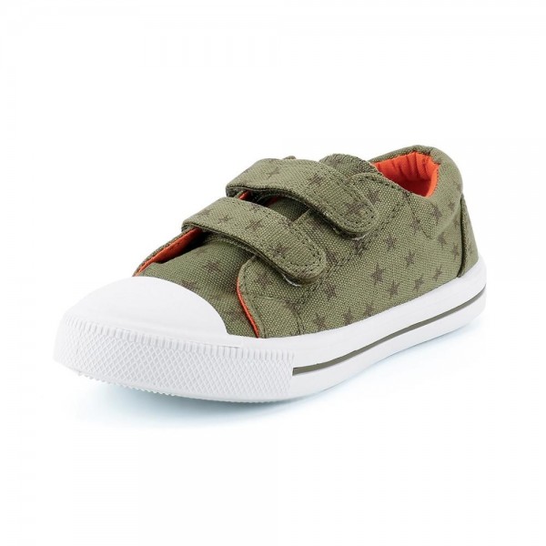 Cartoon Dual Hook and Loops Fashion Kid Girls Canvas Sneakers