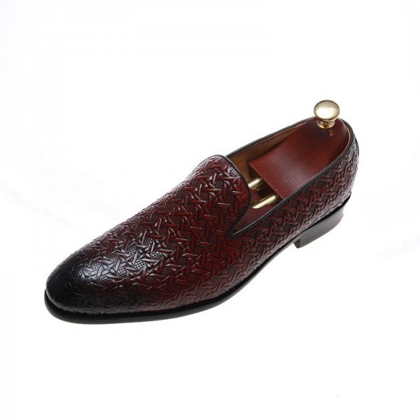 British Style Formal Shoes Men Dress Loafers Genuine Leather Men's Slip-on Shoes Handmade Office Shoes for men