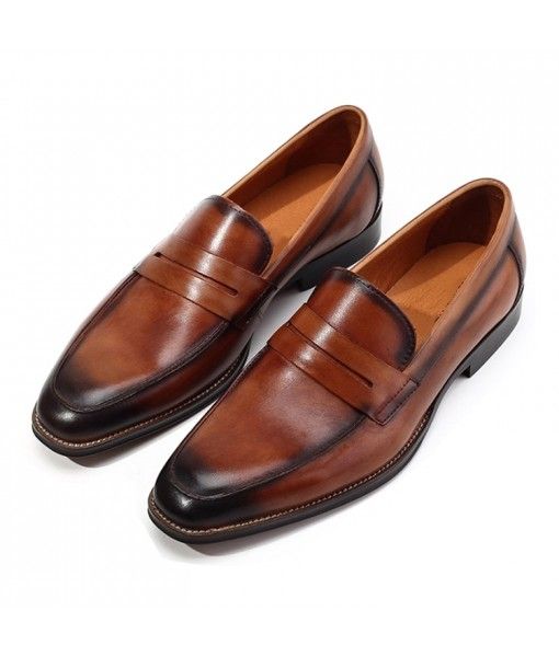 2020 New arrival genuine leather casual slip on man shoes men dress loafers