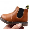 Fashionable children's shoes for girls with newly designed zipper for children's leather boots