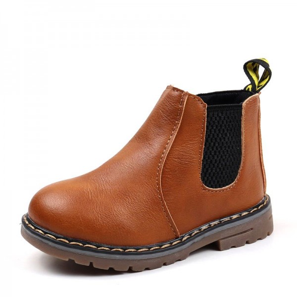 Fashionable children's shoes for girls with newly designed zipper for children's leather boots