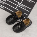 Spring and autumn boys' and girls' students' black leather shoes and leather children's shoes