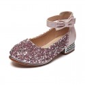 Children's shoes girl's princess shoes girl's crystal leather shoes dance shoes new children's single shoes high heels shoes in spring 2019