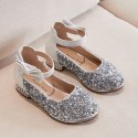 Children's shoes girl's princess shoes girl's crystal leather shoes dance shoes new children's single shoes high heels shoes in spring 2019