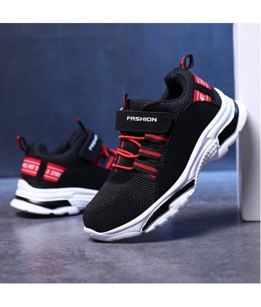 Boys' sneakers 2019 new fashion leisure breathable Korean spring shoes mesh children's spring and autumn middle school kids