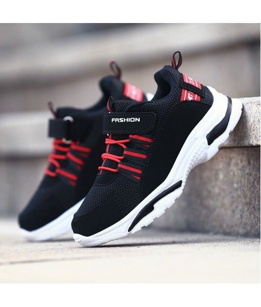 Boys' sneakers 2019 new fashion leisure breathable Korean spring shoes mesh children's spring and autumn middle school kids