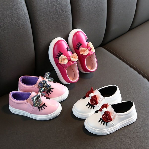 2020 spring children's casual shoes girls' small white shoes Korean girls' princess shoes baby toddler shoes
