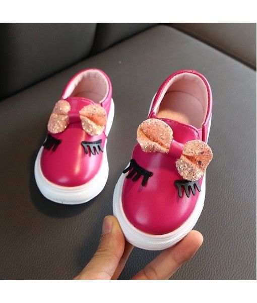2020 spring children's casual shoes girls' small white shoes Korean girls' princess shoes baby toddler shoes
