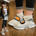 Girls' shoes 2019 new autumn Korean fashion boys' elastic knitting breathable socks shoes children's sports shoes