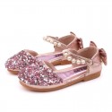 Girls Princess Shoes 2020 spring new soft bottom sandals wholesale Korean crystal shoes girls Doudou shoes children's leather shoes
