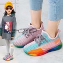 Children's flying knitting sneakers 2020 new spring and summer boys and girls coconut shoes baby mesh breathable dad shoes
