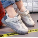 Children's solid bottom small white shoes through the net 2020 summer new children's shoes student shoes medium and large children's shoes Velcro
