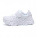 Children's sports shoes mesh breathable ultra light white student wave shoes antiskid wear-resistant middle and large children's white shoes spring and summer
