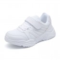 Children's sports shoes mesh breathable ultra light white student wave shoes antiskid wear-resistant middle and large children's white shoes spring and summer
