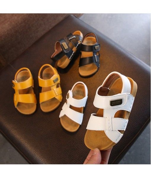 2020 summer new children's shoes children's sandals boy's sewing simple soft bottom sandals girl's Baby Beach Shoes trend
