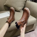 Cross border large size boots children 2021 new European and American fashion flat bottomed round head low heel foreign trade fashion boots female manufacturer 