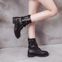 Boots children 2020 autumn and winter new flat bottomed thick heel Martin boots high top Knight boots large short boots foreign trade women's shoes 