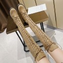 Foreign trade large size Knight boots women's 2020 autumn and winter new European and American flat bottomed round head low heel cross-border Knee Boots manufacturers