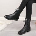 Foreign trade large size Martin boots women 2021 new plush Women European and American cross-border flat bottomed thick heel women's short boots are directly supplied by manufacturers