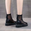 Hollow out Martin boots women's 2021 new summer thin mesh boots with increased leisure thin spring and autumn single boots 