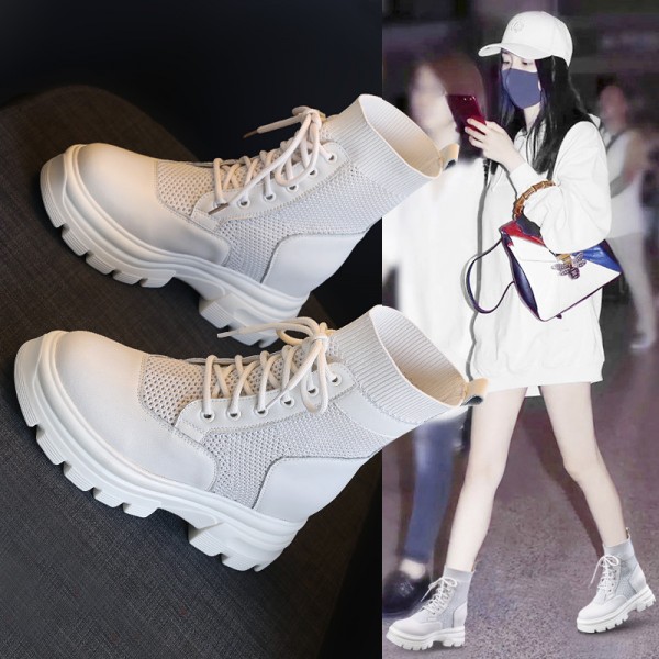 Hollow out and breathable Martin boots women's shoes summer thin shoes spring 2021 new cool boots cool handsome small short boots 