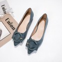 2021 spring new Korean version pointed single shoes thick heel shallow suede low heel women's shoes fashion work shoes wholesale 