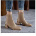 Hanban fashion boots autumn 2021 new elastic thin boots children's thick heel bare boots Chelsea short boots fashion women's Boots 