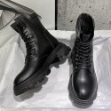 2021 Korean spring and autumn new handsome thin lace up thick soled Martin boots high top shoes women's fashion boots 