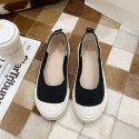 2021 summer new flat sole single shoes round head shallow mouth knitted breathable casual shoes comfortable student women's shoes wholesale 