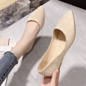 2021 spring new Korean version pointed flat sole single shoes women's comfortable light mouth black professional women's shoes wholesale 