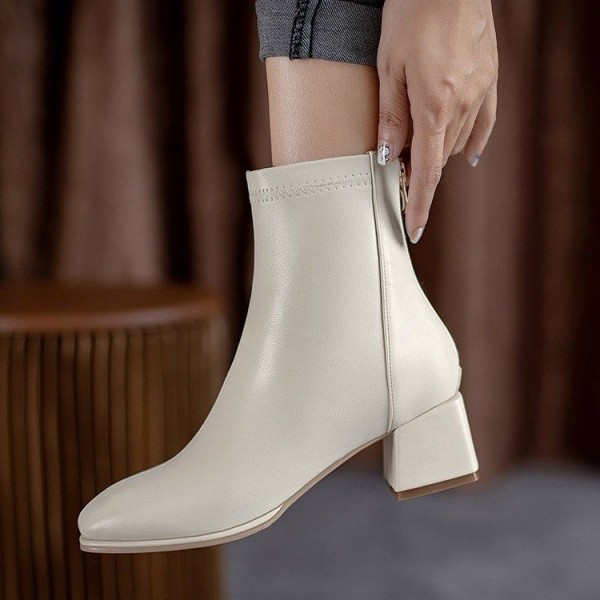 Hanban fashion boots autumn 2021 new elastic thin boots children's thick heel bare boots Chelsea short boots fashion women's Boots 