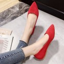 2021 spring new Korean version pointed flat sole single shoes women's comfortable light mouth black professional women's shoes wholesale 