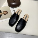 2021 spring and summer new Korean flat slippers women wear Baotou one foot lazy shoes Square Head women's shoes wholesale 