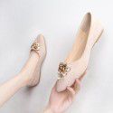 2021 spring new pointed single shoes women's shallow flat shoes suede Rhinestone red wedding shoes Bridesmaid shoes wholesale 