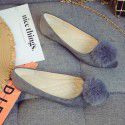 A pair of single shoes issued on behalf of women 2021 flat heel pointed suede ball Korean fashion versatile scoop shoes large 40-43 