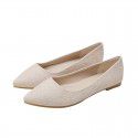 Scoop shoes women's 2021 summer new Korean version versatile pointed flat bottom shallow mouth shoes simple large size women's trend nude single shoes 