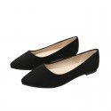 A pair of large flat bottomed pointed shoes issued on behalf of women's new single shoes, shallow mouth soft sole, versatile black work women's shoes 