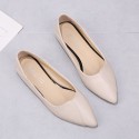 2021 summer new Korean flat shoes with pointed shallow mouth splicing single shoes wholesale of black soft soled professional women's shoes 