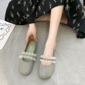 2021 spring new flat shoes round head shallow mouth pea shoes flat heel shoes with lace wholesale 