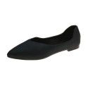 2021 spring new pointed shallow mouth single shoes women's covered flat shoes black four seasons professional work shoes wholesale 