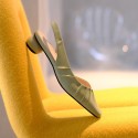 Cowhide versatile fairy style square sandals women 2020 summer new Baotou low heel lady shoes 