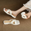 2021 summer new simple gentle leisure comfortable soft bottom lazy sandals female students wear women's sandals 