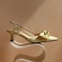 2020 summer new bowknot versatile pointed thin heel high heels fashion fairy style Baotou girl sandals 
