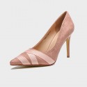 2021 spring cross strap Korean high heels shallow mouth pointed ultra high heels women's shoes fashion thin ribbon single shoes