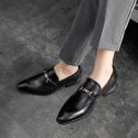 Leather shoes men's British pointed new business dress men's shoes trend one step on youth fashion men's shoes one hair substitute