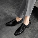 New British and European version of pointed toe overshoot men's business dress leather shoes fashion men's shoes