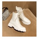 2021 autumn and winter new British style solid color Korean leather boots fashion British fashion Martin boots women's boots wholesale