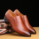 Youth retro pointed leather shoes, fashion men's shoes, carved leather shoes and men's business shoes