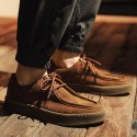 Men's shoes new fashion men's casual leather shoes Korean fashion versatile suede board shoes British style leather board shoes men's hair